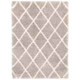 Ivory Diamond Casual Shag Area Rug