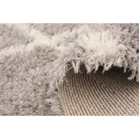 Ivory Diamond Casual Shag Area Rug