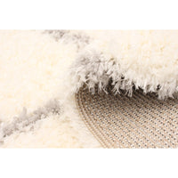 Ivory Diamond Casual Shag Area Rug