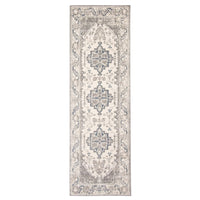 Grey Medallion Traditonal Amelia Casual Soft Rug