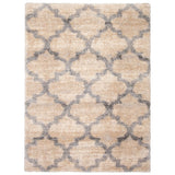 Modern Contemporary Grey Trellis Shag Area Rug