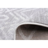 Moroccan Blue Grey Casual Soft Rug