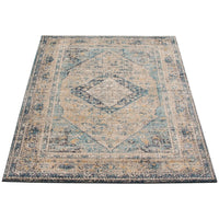 Medallion Distressed Bijar Casual Soft Rug