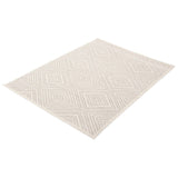 Ivory Geometric Casual Soft Rug