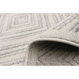 Ivory Geometric Casual Soft Rug