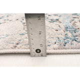 Celia Patterned Grey Blue Soft Rug