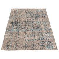 Celia Patterned Grey Blue Soft Rug