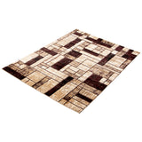 Taupe Patchwork Bohemian Eclectic Soft Rug