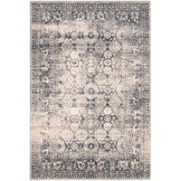 Dark Grey Ivory Clara Casual Soft Rug