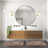 Indoor/Outdoor Red Bellisima Patch Casual Soft Rug