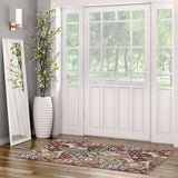 Indoor/Outdoor Red Bellisima Patch Casual Soft Rug