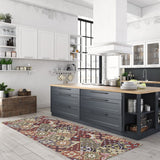 Indoor/Outdoor Red Bellisima Patch Casual Soft Rug