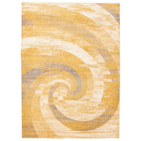Abstract Ivory Brown Casual Soft Rug