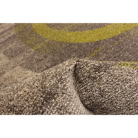 Abstract Ivory Brown Casual Soft Rug