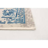 Floral Aqua Blue Traditional Soft Area Rug