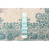 Floral Aqua Blue Traditional Soft Area Rug