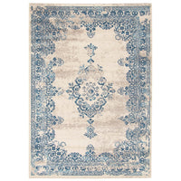 Floral Aqua Blue Traditional Soft Area Rug