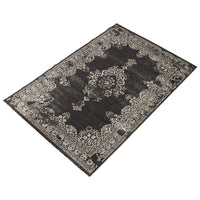 Floral Aqua Blue Traditional Soft Area Rug