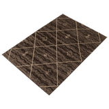Brown Ivory Casual Soft Rug