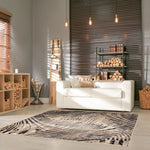 Abstract Black Grey Taupe Modern & Contemporary Soft Rug