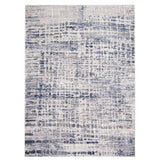 Grey/ Light Blue Abstract Casual Soft Rug