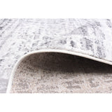 Grey/ Light Blue Abstract Casual Soft Rug