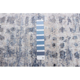 Grey/ Light Blue Abstract Casual Soft Rug