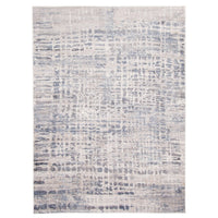 Grey/ Light Blue Abstract Casual Soft Rug