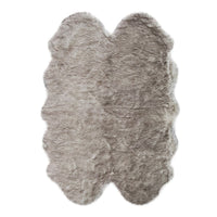 Faux Sheepskin Novelty Plush Machine Washable Modern Soft Rug