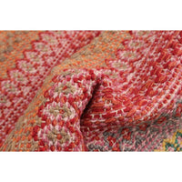 Flat-weave Bold and Colorful Copper, Red Wool Kilim