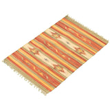 Flat-weave Bold and Colorful Red Wool Soft Kilim Area Rug