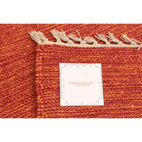 Flat-weave Bold and Colorful Red Wool Kilim