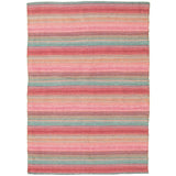 Red Pink Flat-weave Bold Colorful Red, Pink Wool Kilim Rug