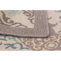 Flat-Weave Tamar IV Grey Wool Tapestry Soft Kilim