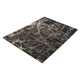 Dark Grey Abstract Casual Soft Rug