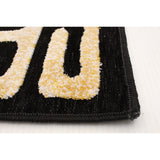 Black Ivory Gia Patterned Soft Rug
