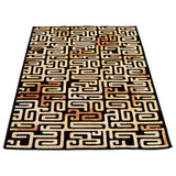 Black Ivory Gia Patterned Soft Rug