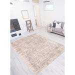 Grey Abstract Patterned Soft Rug