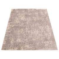 Grey Abstract Patterned Soft Rug