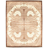 Hand-knotted 18/20 Pak Finest Beige, Brown Wool Soft Rug