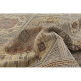 Hand-knotted Antalya Vintage Light Khaki Wool Soft Rug