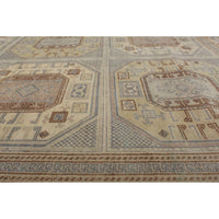 Hand-knotted Antalya Vintage Light Khaki Wool Soft Rug