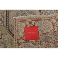 Hand-knotted Antalya Vintage Light Khaki Wool Soft Rug