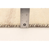 Hand-knotted Indian Gabbeh Cream Viscose Soft Rug