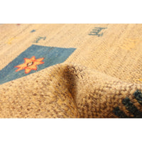 Hand-knotted Kashkuli Tan Wool Soft Rug