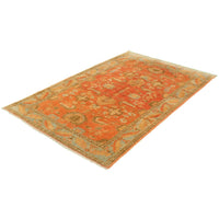 Hand-knotted Peshawar Ziegler Dark Copper Wool Soft Rug