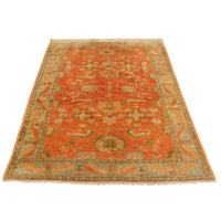 Hand-knotted Peshawar Ziegler Dark Copper Wool Soft Rug