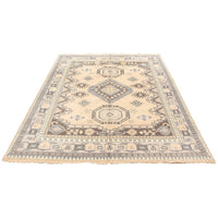 Hand-knotted Royal Kazak Beige Wool Soft Rug