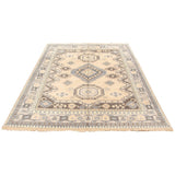 Hand-knotted Royal Kazak Beige Wool Soft Rug