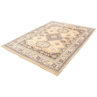 Hand-knotted Royal Kazak Beige Wool Soft Rug